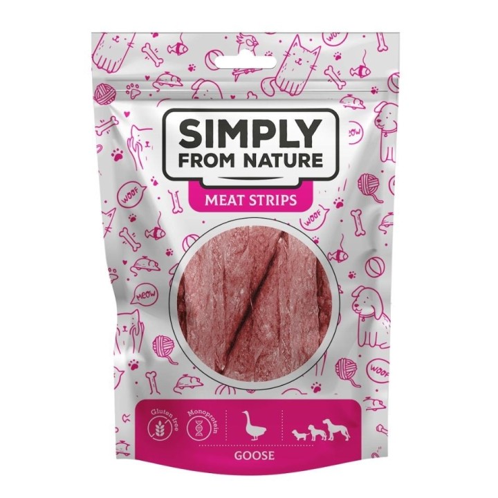 SIMPLY FROM NATURE Meat Strips Gänsefleischstreifen für Hunde 80 g