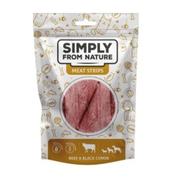 SIMPLY FROM NATURE Meat Strips Streifen mit Rindfleisch und Schwarzkümmel für Hunde 80 g
