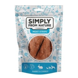 SIMPLY FROM NATURE Meat Strips Fleischstreifen mit Kaninchen und Karotte für Hunde 80 g