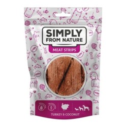 SIMPLY FROM NATURE Meat Strips Fleischstreifen mit Truthahn und Kokosnuss für Hunde 80 g