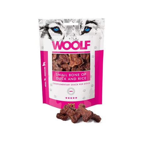 WOOLF Small Bone Of Duck And Rice 100g kleine Würfel mit Ente und Reis