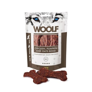 WOOLF Chicken, Pumpkin And Oats Bone 100g Hühnerwürfel mit Kürbis und Hafer