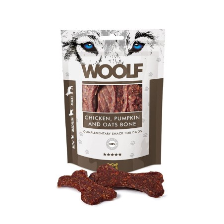 WOOLF Chicken, Pumpkin And Oats Bone 100g Hühnerwürfel mit Kürbis und Hafer