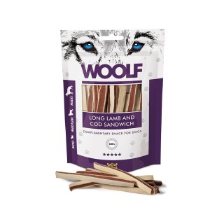 WOOLF Soft Long Lamb And Cod Sandwich 100g Lamm- und Kabeljau-Sandwiches