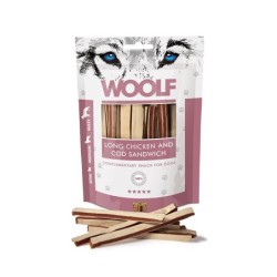 WOOLF Long Chicken And Cod Sandwich 100g Sandwiches mit Hühnchen und Kabeljau