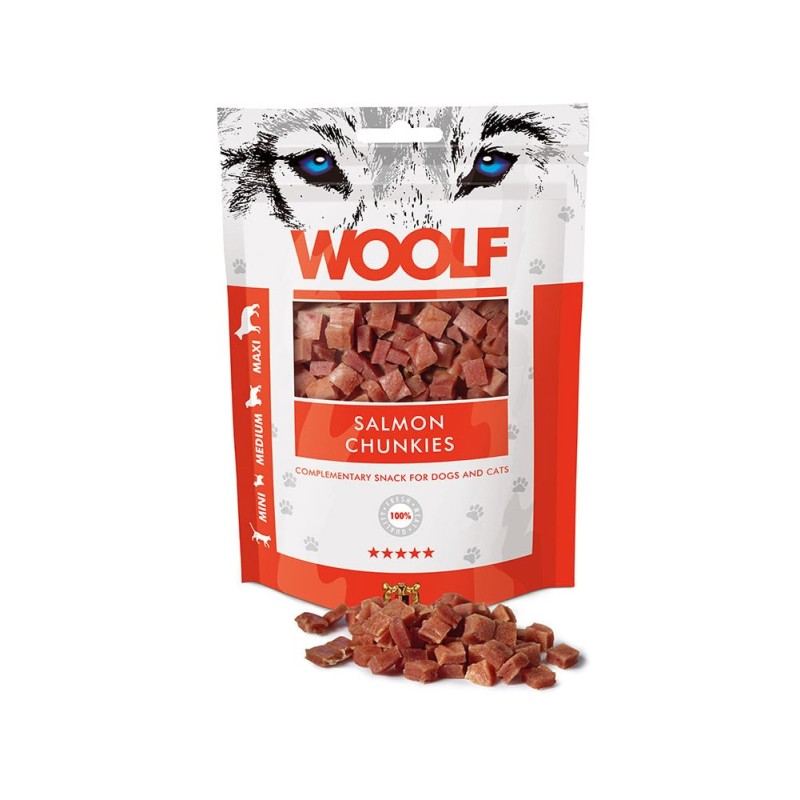 WOOLF Salmon Chunkies 100g Lachshäppchen