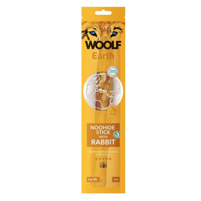 WOOLF Earth Noohide Stick with Rabbit XL 85g Kaninchenstock