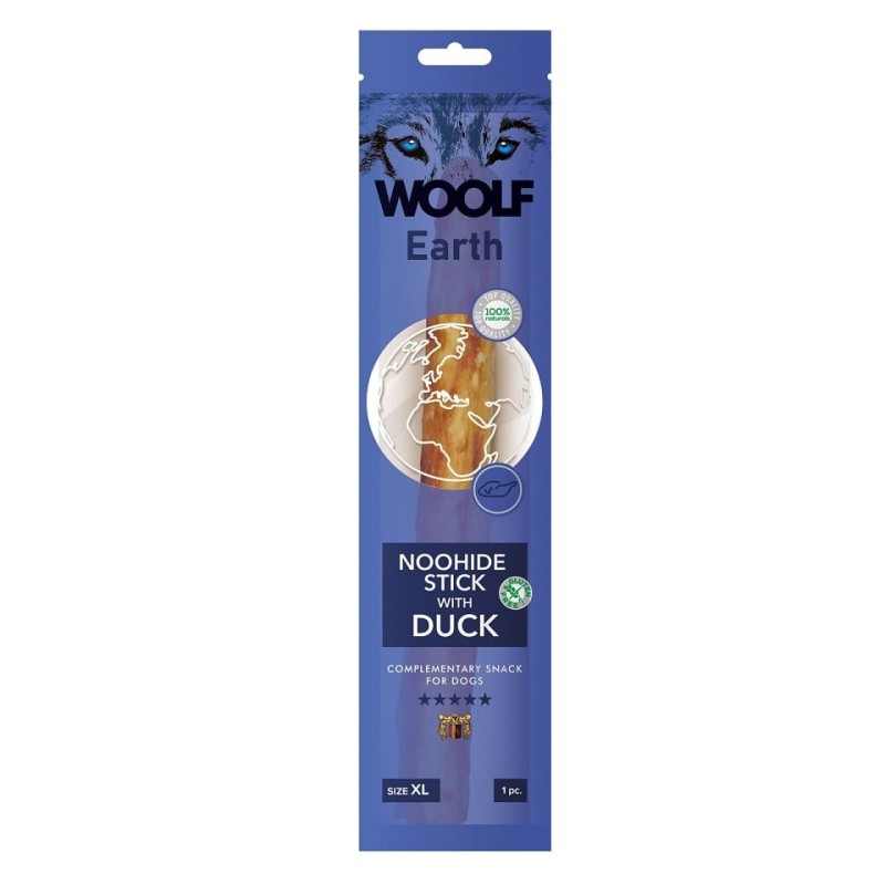 WOOLF Earth Noohide Stick with Duck XL 85g Entenstock