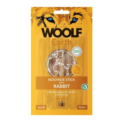 WOOLF Earth Noohide Stick with Rabbit S 90g Kaninchenstäbchen