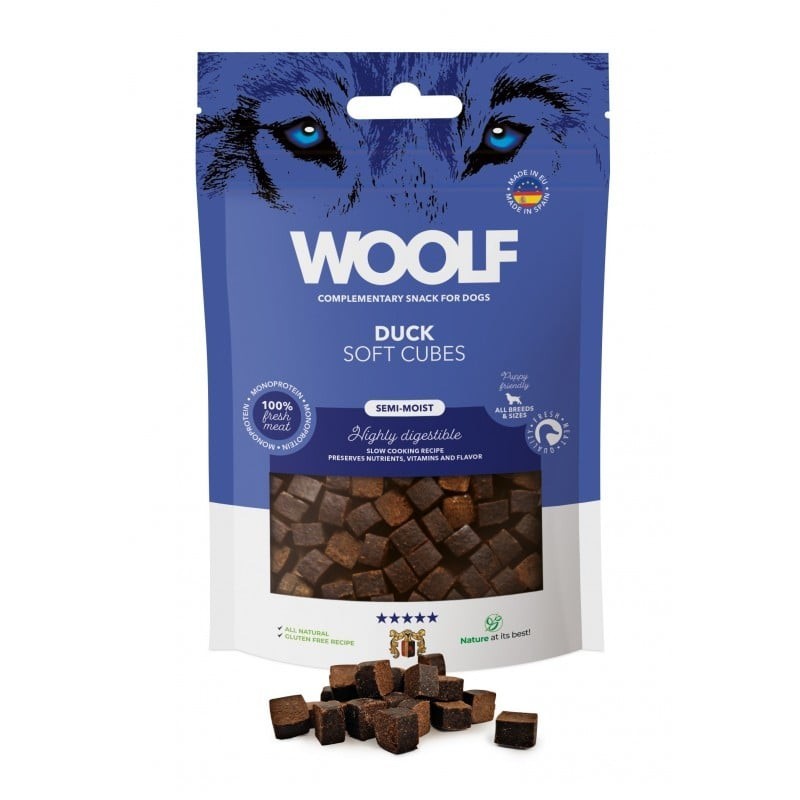 WOOLF Soft Cubes Duck Monoprotein 100g weiche Entenwürfel