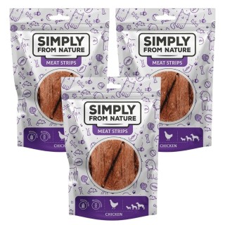 SIMPLY FROM NATURE Meat Strips Huhn für Hunde 3x80 g