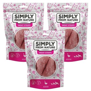 SIMPLY FROM NATURE Meat Strips Gans für Hunde 3x80 g
