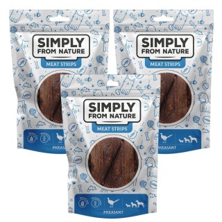 SIMPLY FROM NATURE Meat Strips Fasan für Hunde 3x80 g