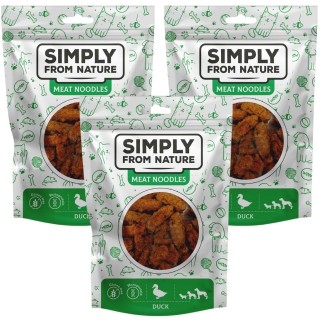 SIMPLY FROM NATURE Meat Noodles Entenknödel für Hunde 3x80 g