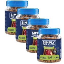 SIMPLY FROM NATURE Smart Bites Wildschwein für Hunde 4x130 g