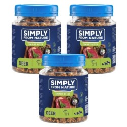 SIMPLY FROM NATURE Smart Bites Hirsch für Hunde 3x130 g