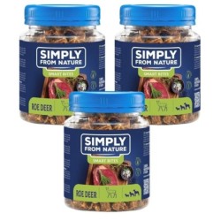 SIMPLY FROM NATURE Smart Bites Reh für Hunde 3x130 g