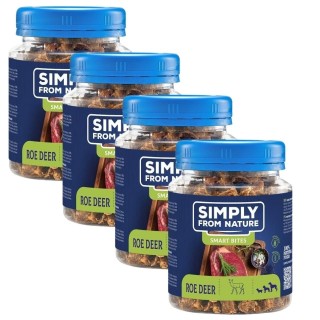 SIMPLY FROM NATURE Smart Bites Reh für Hunde 4x130 g