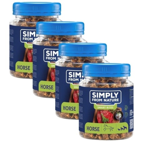 SIMPLY FROM NATURE Smart Bites Pferdefleisch für Hunde 4x130 g
