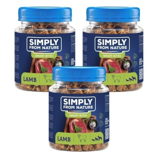 SIMPLY FROM NATURE Smart Bites Lamm für Hunde 3x130 g