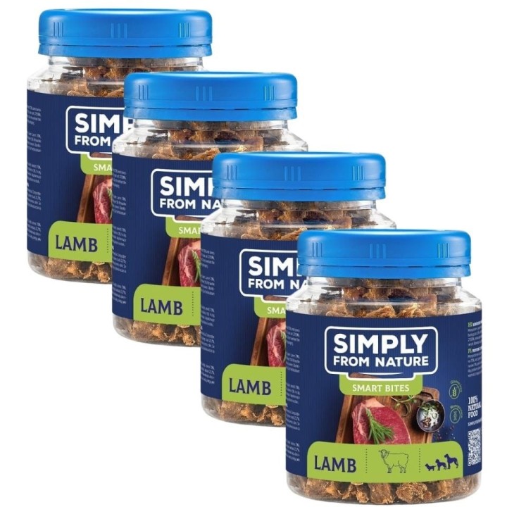 SIMPLY FROM NATURE Smart Bites Lamm für Hunde 4x130 g