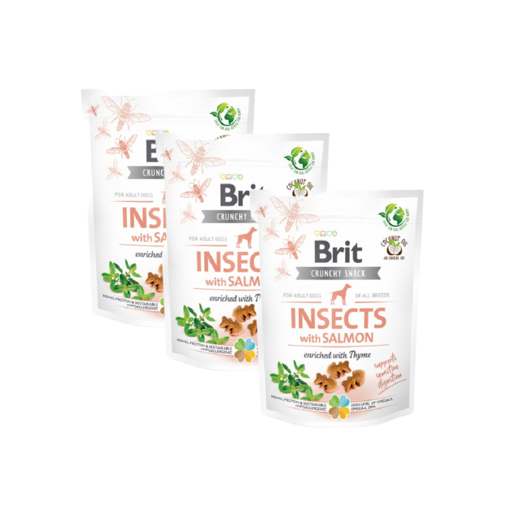 BRIT Care Dog Functional Snack Insect 3x200 g Insekten und Lachs