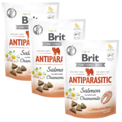BRIT Care Dog Functional snack antiparasitic 3x150 g Anti-Parasiten-Leckerbissen mit Lachs