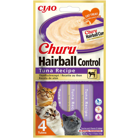 INABA Churu Hairball Tuna 4x14 g eine Entgiftungskur mit Thunfisch