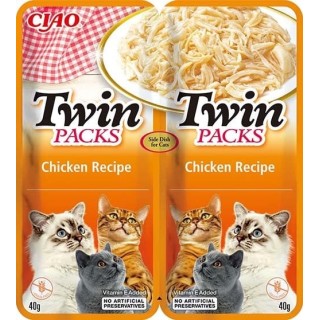 INABA Twin Huhn in Brühe für Katzen 2x40 g