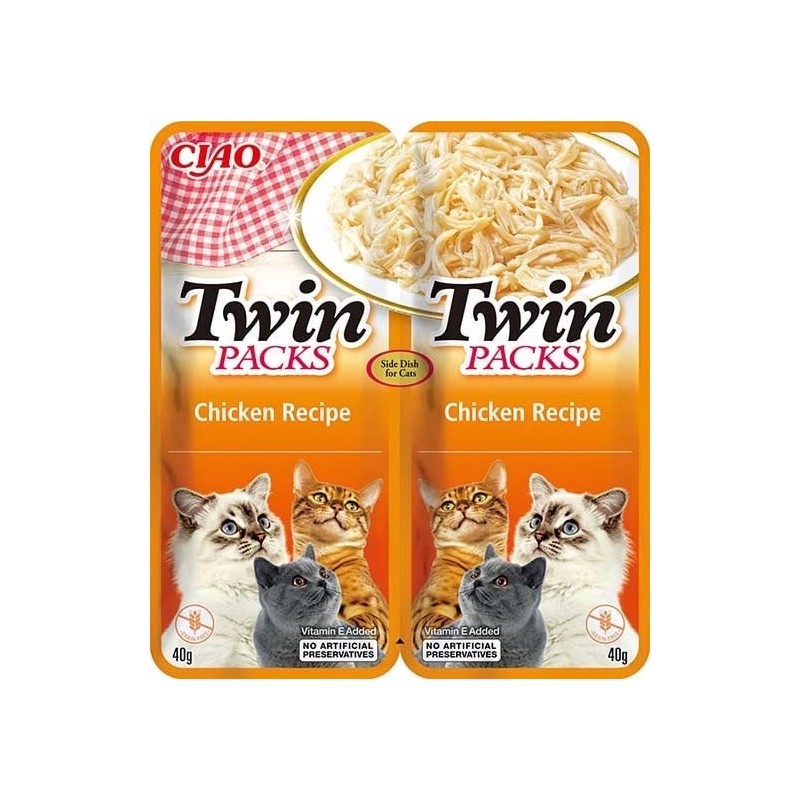 INABA Twin Huhn in Brühe für Katzen 2x40 g