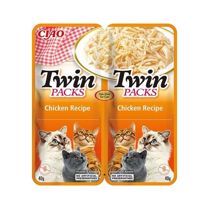 INABA Twin Huhn in Brühe für Katzen 2x40 g