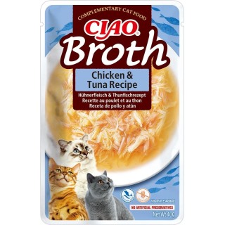 INABA CIAO Broth Hühner- und Thunfischbrühe für Katzen 40g