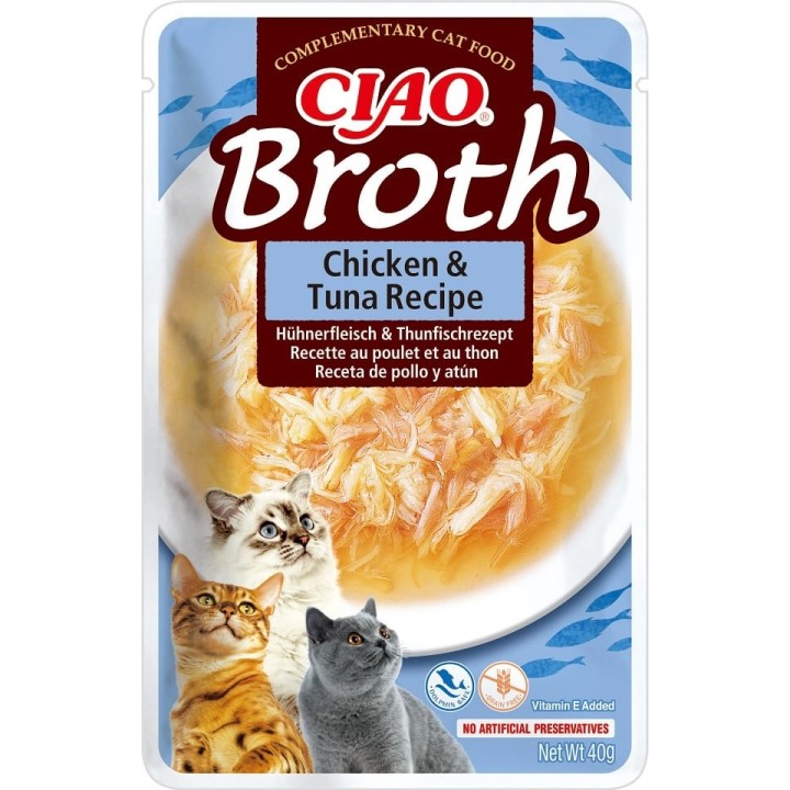 INABA CIAO Broth Hühner- und Thunfischbrühe für Katzen 40g