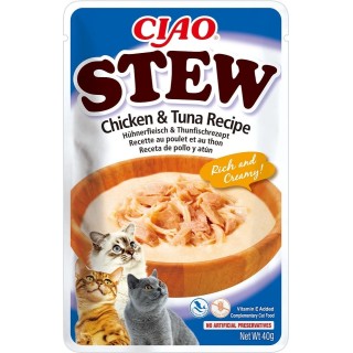 INABA CIAO Stew Hühner- und Thunfischgericht für Katzen 40 g