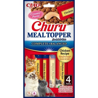 INABA Meal Topper Chicken 4x14 g cremiger Hühnerfleischzusatz für Katzenfutter