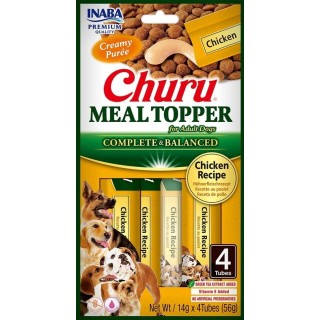 INABA Dog Meal Topper Chicken 4x14 g cremiger Hühnerfleischzusatz für Hundefutter