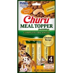 INABA Dog Meal Topper Chicken 4x14 g cremiger Hühnerfleischzusatz für Hundefutter