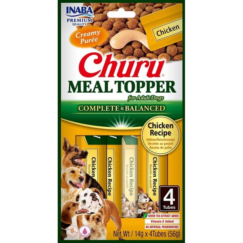 INABA Dog Meal Topper Chicken 4x14 g cremiger Hühnerfleischzusatz für Hundefutter