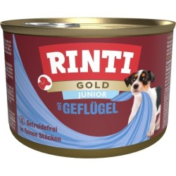 RINTI Gold Junior Poultry Mini Geflügel für Welpen kleiner Rassen 185 g
