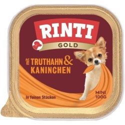 RINTI Gold Turkey&amp,Rabbit Mini Truthahn- und Kaninchenschale 100 g