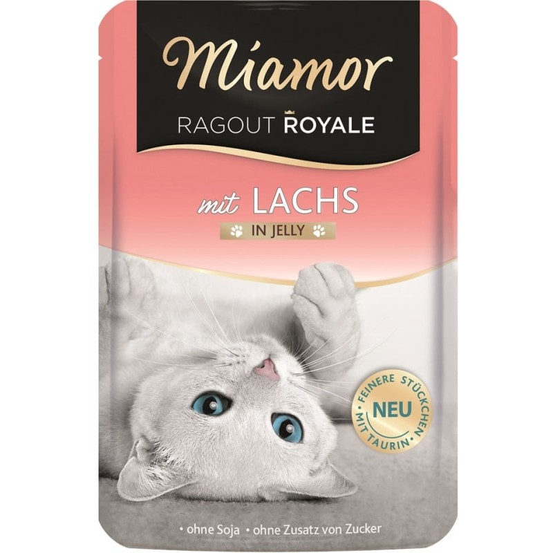 MIAMOR Ragout Royale in Jelly Salmon Lachsgelee-Beutel für Katzen 100 g