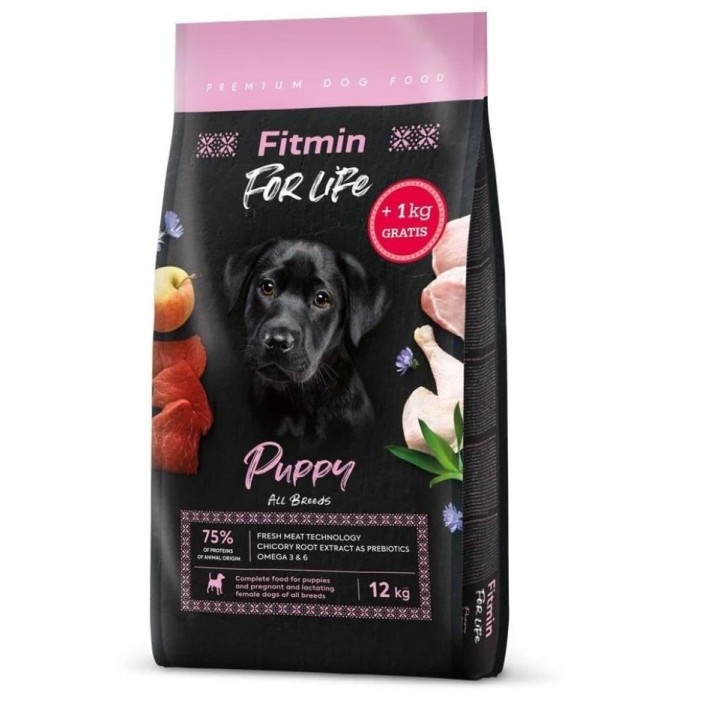 FITMIN Dog For Life Puppy Welpenfutter 12 + 1 kg