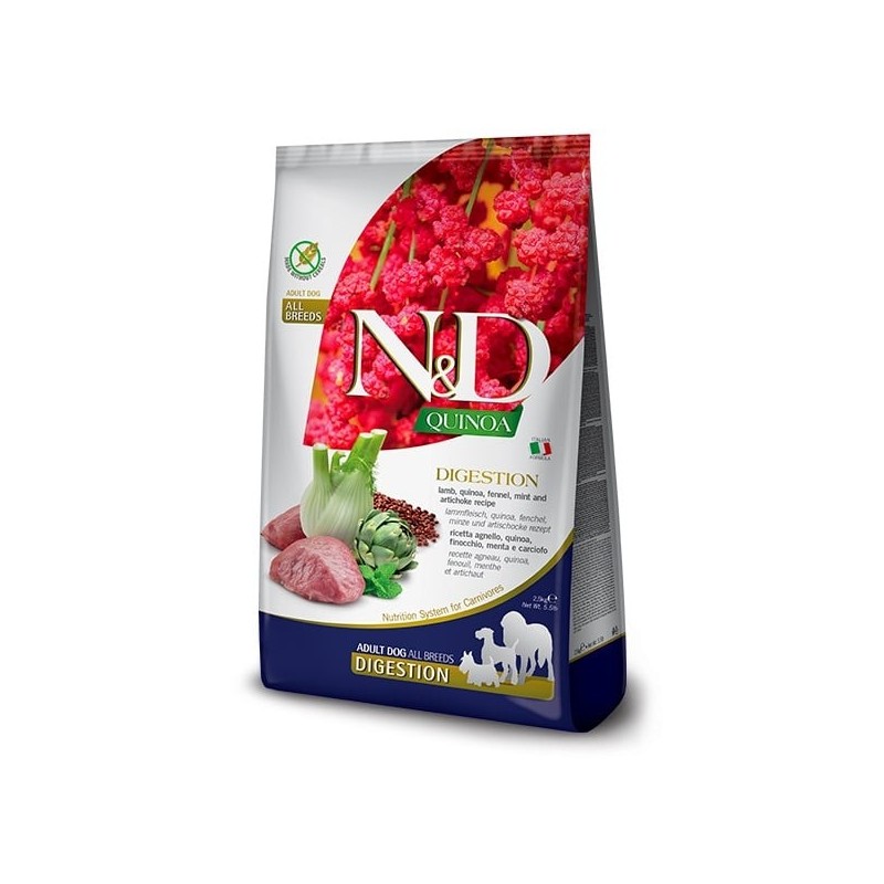 FARMINA N&amp,D Quinoa Dog Adult medium maxi Digestion Lamb, fennel 2,5 kg