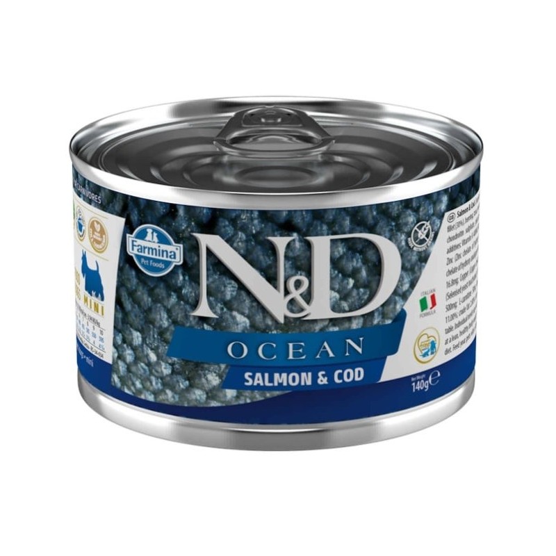 FARMINA N&amp,D Ocean Dog Salmon, codfish 140 g
