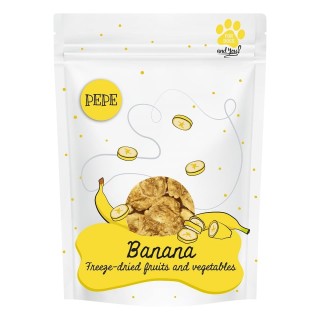PAKA ZWIERZAKA PEPE Freeze-dried gefriergetrocknete Früchte Banane für Hunde 30 g