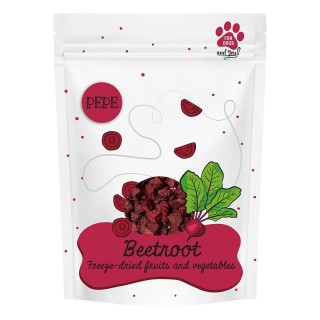 PAKA ZWIERZAKA PEPE Freeze-dried Gefriergetrocknetes Rote-Bete-Gemüse für Hunde 25 g