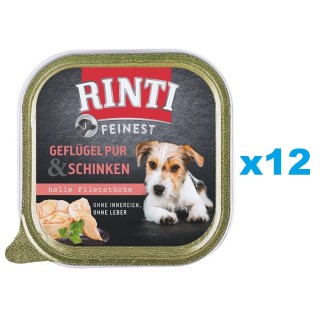 RINTI Feinest Poultry Pure&amp,Ham Geflügel und Schinken 12x150 g