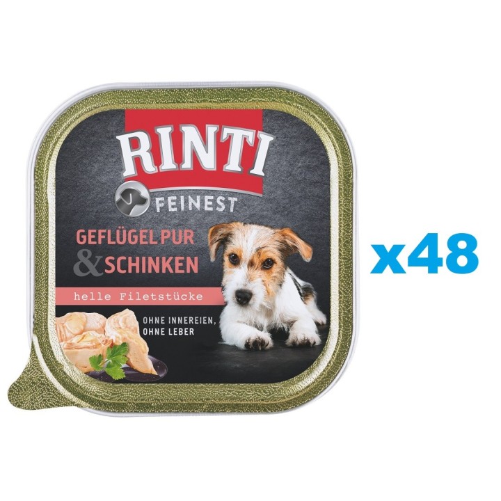 RINTI Feinest Poultry Pure&amp,Ham Geflügel und Schinken 48x150 g
