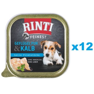 RINTI Feinest Poultry Pure&amp,Veal Geflügel und Kalbfleisch 12x150 g