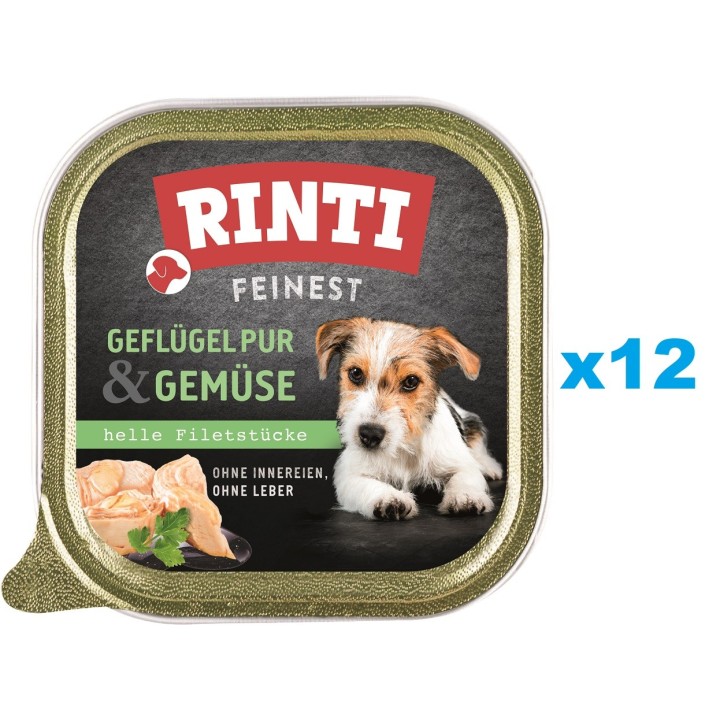 RINTI Feinest Poultry Pure&amp,Vegetables Geflügel und Gemüse 12x150 g